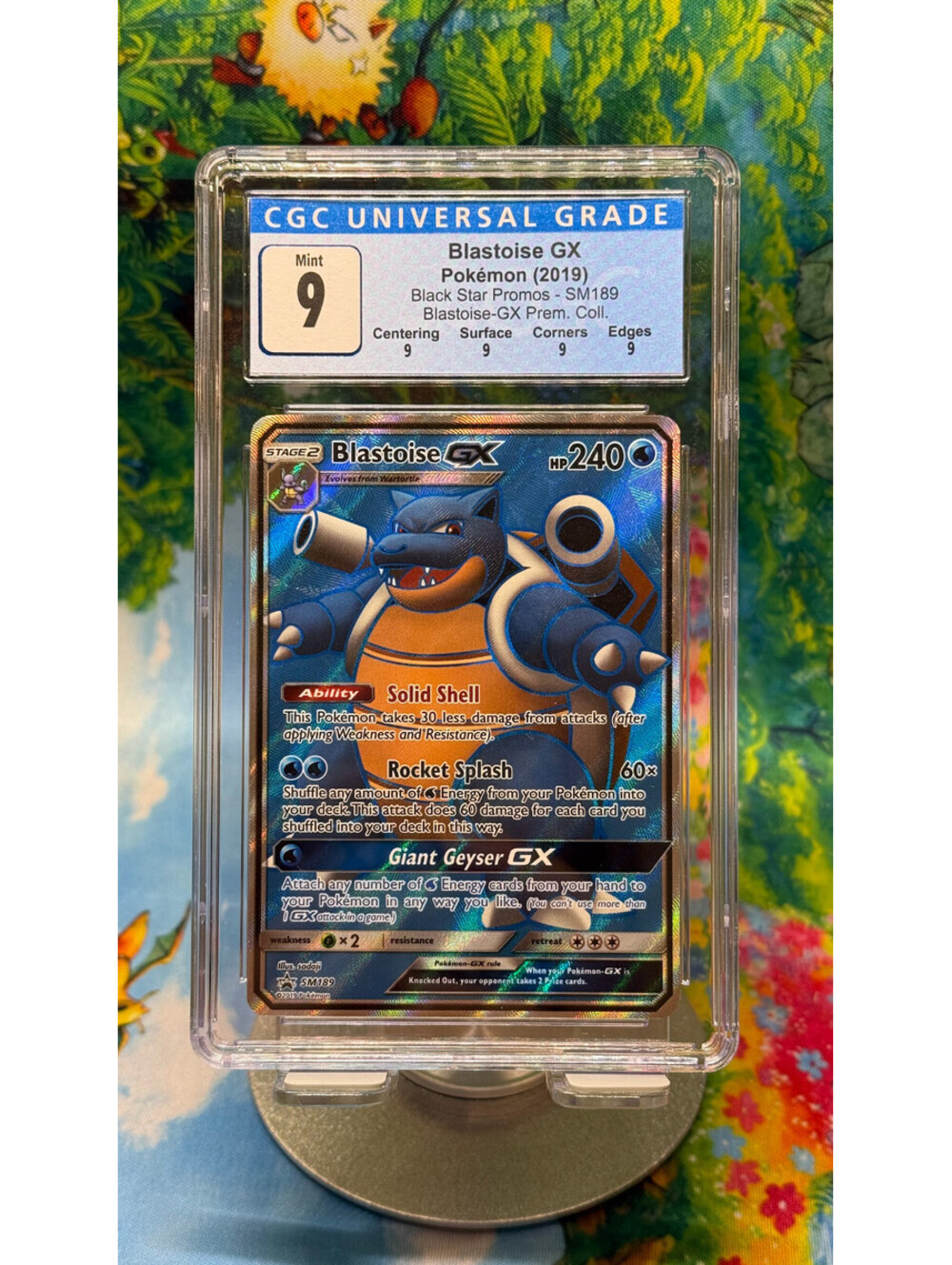 Blastoise GX SM189 Black Star Promo 2019 English CGC 9